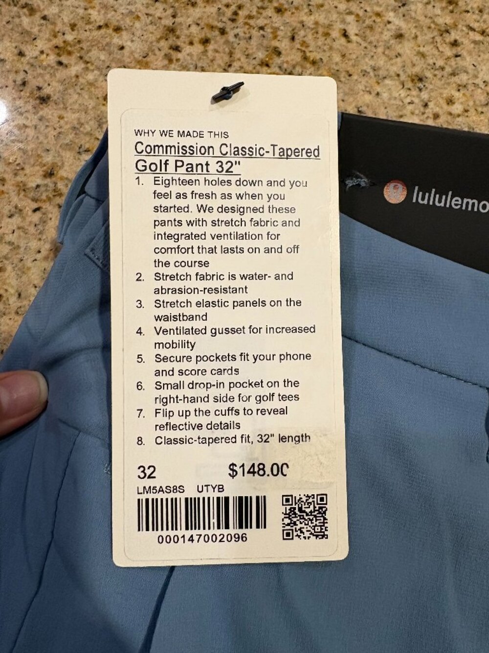Lululemon Men's Commission Golf Pant 32" x 32"